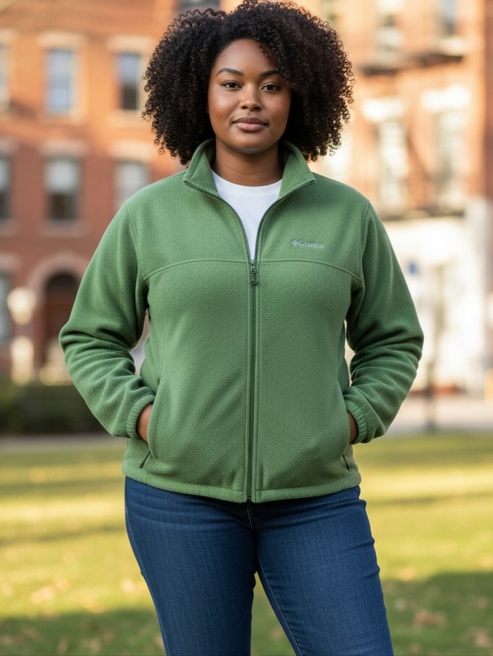 Columbia Women's Steen Mountain Green Full-Zip 2.0 Fleece Jacket